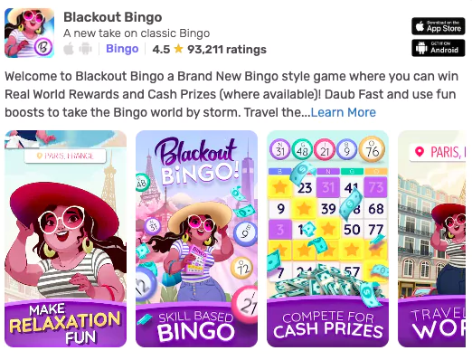 Blackout bingo games