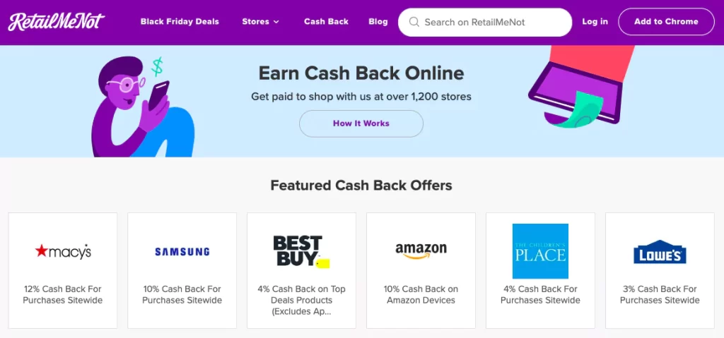 get paid to shop online on Retailmenot