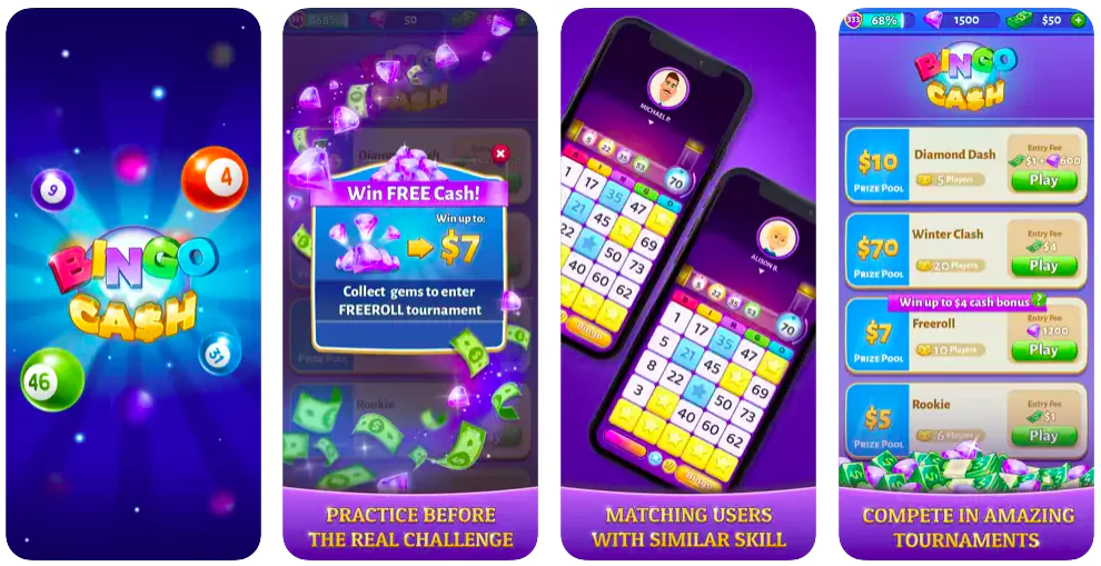 Bingo cash gaming app to earn money on iPhones
