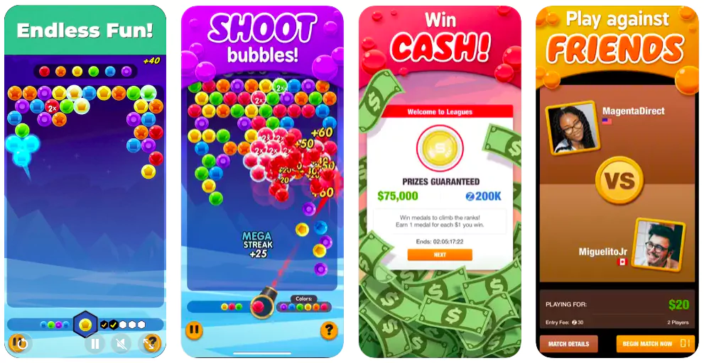 Bubble cube cash game