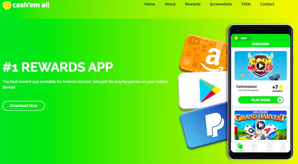 cash'em all Android app to earn money