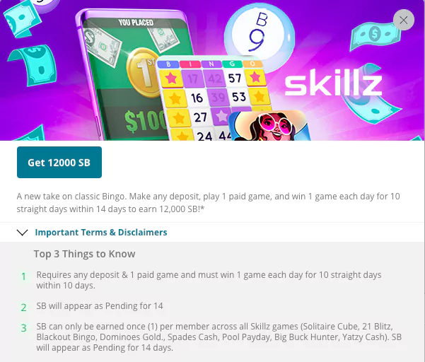 Skillz offer on Swagbucks to earn PayPal money