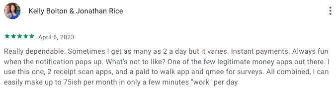 Comment by the member of 1Q, a survey app with Instant cashout through PayPal with no minimum amount required.